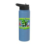 Bruh I'm in 1st Grade Dabbing Boys Kids Gamer Back to School Stainless Steel Insulated Water Bottle