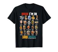 Bruh I'm In 3rd Grade Funny Back to School Italian Brainrot Camiseta