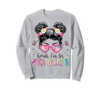 Bruh I'm In 4th Grade Messy Bun Regreso a la Escuela 4to Grado Sudadera