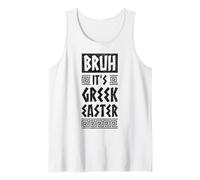 Bruh It Is Gr aster Ortodoxa Pascua Bandera de Grecia Griega Camiseta sin Mangas