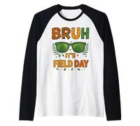 Bruh It's Field Day Safari Jungle Zoológico Viaje a Juego Niños Camiseta Manga Raglan
