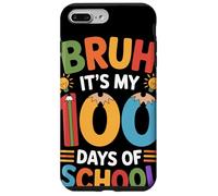 Bruh It's My 100 Days of School Hito Escolar Maestra Carcasa para iPhone 7 Plus/8 Plus