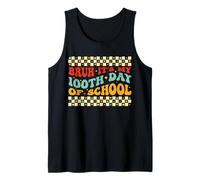 Bruh It's My 100th Day of School 100 Days Goovy Retro Fun Camiseta sin Mangas