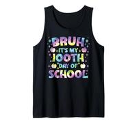 Bruh It's My 100th Day of School Tie Dye 100th Day Girls Kids Camiseta sin Mangas