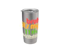 Bruh It's My 11th Birthday Fiesta de celebración de undécimo cumpleaños Vaso térmico de acero inoxidable de doble pared