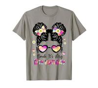 Bruh It's My 12th Bday - Moño desordenado para el Cabello de 12 años Camiseta