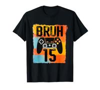Bruh It's My 15th Birthday 15 Años Jugador de Videojuegos Camiseta gráfica económica