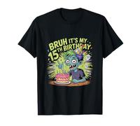 Bruh It's My 15th Birthday Funny Zombie Halloween Camiseta