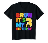 Bruh It's My 3rd Birthday Funny 3 Year Old Party Age 3 Kids Camiseta