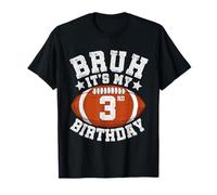 Bruh It's My 3rd Birthday Gifts 3 Year Old Football Player Camiseta