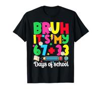 Bruh It's My 67 33 Days of School Funny Boys Kids 100th Day Camiseta