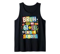 Bruh It's My 67 33 Days of School Funny Kids Boys 100th Day Camiseta sin Mangas