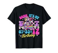 Bruh It's My 67-55 = 12 cumpleaños Princes Unicorn Girl Kid Camiseta