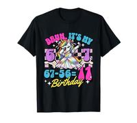 Bruh It's My 67-56=11 11th Birthday Dabbing Unicorn Girl Kid Camiseta