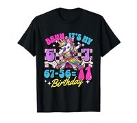 Bruh It's My 67-56=11 11th Birthday Girl Dabbing Unicorn Kid Camiseta
