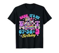 Bruh It's My 67-58 = 9 cumpleaños Unicornio Cool Girl Kid Camiseta