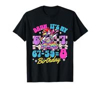 Bruh It's My 67-59=8 8th Birthday Unicorn Cool Girl Kid Camiseta