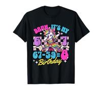 Bruh It's My 67-59 = 8 cumpleaños Unicornio Dabbing niña niño Camiseta