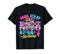 Bruh It's My 67-60 = 7 cumpleaños Unicornio Genial niña niño Camiseta