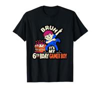 Bruh It's My 6th Bday Gamer Boy Cumpleaños Humor Divertido Camiseta