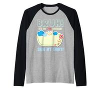 Bruh Its My 7th Birthday Signature Milestone Keepsake Fun Camiseta Manga Raglan