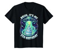 Bruh It's My 7th Birthday UFO Space Cake Abduction Camiseta