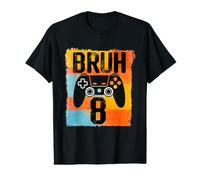 Bruh It's My 8th Birthday 8 Year Old Video Game Gamer Camiseta gráfica económica