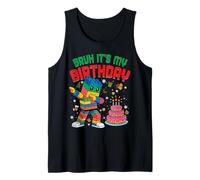 Bruh It's My Birthday Christmas Builder Constructor de Ladrillos Camiseta sin Mangas
