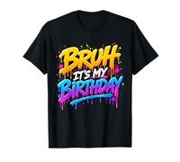 Bruh It's My Birthday Funny Birthday Boy Teen Gamer Meme Camiseta
