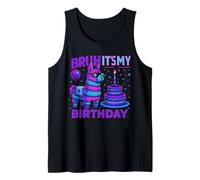 Bruh It's My Birthday Funny Llama Bday Party For Family Kids Camiseta sin Mangas
