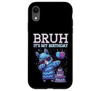 Bruh It's My Birthday Llama Dab Bday Party Boys Girls Kids Carcasa para iPhone XR