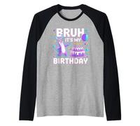 Bruh Its My Birthday Llama Pinata Boy Girl Family Bday Party Camiseta Manga Raglan