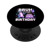 Bruh Its My Birthday Llama Pinata Boy Girl Family Bday Party PopSockets PopGrip Adhesivo