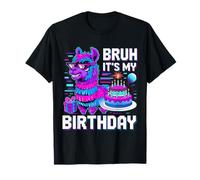 Bruh It's My Birthday Llama Piñata Niño Niña Fiesta Familia Cumpleaños Camiseta