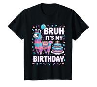 Bruh It's My Birthday Llama Piñata Niño Niña Fiesta Familiar Camiseta