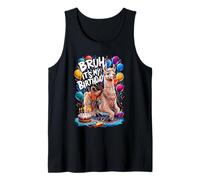 Bruh It's My Birthday Piñata Llama Fiesta Familiar Diversión Niño Niña Camiseta sin Mangas