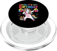Bruh It's My Birthday Unicorn Dab Rainbow Fiesta de cumpleaños PopSockets PopGrip para MagSafe