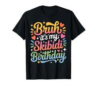 Bruh It's My Skibidi Cumpleaños Bday Squad Party Niños Niñas Camiseta