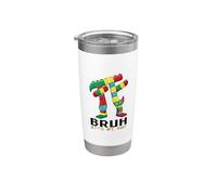 Bruh It's Pi Day Dabbing Pi Brick Pi Bloques Constructor de ladrillos Vaso térmico de acero inoxidable de doble pared