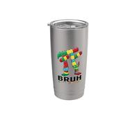 Bruh It's Pi Day Dabbing Pi Brick Pi Bloques Constructor de ladrillos Vaso térmico de acero inoxidable de doble pared