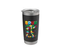 Bruh It's Pi Day Symbol Pi Bricks Pi Blocks Master Builder Vaso térmico de acero inoxidable de doble pared