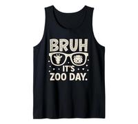 Bruh It's Zoo Day, Divertida Aventura con Animales Que combina a Familiares y niños Camiseta sin Mangas