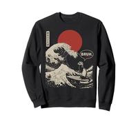 Bruh. La Gran Ola Kanagawa Hurón Japonés Surfing Sudadera