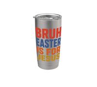 Bruh La Pascua Es Para Jesús Cristiano Pascua Retro Religioso Vaso térmico de acero inoxidable de doble pared