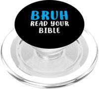 Bruh Lee Tu Biblia Humor Cristiano Dios Divertido Moderno Meme PopSockets PopGrip para MagSafe