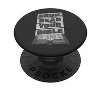 Bruh Lee Tu Biblia - Meme Cristiano Divertido De Fe Religiosa PopSockets PopGrip Adhesivo