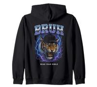 Bruh Lee Tu Biblia Tigre - Funny Meme Christian Faith Sudadera con Capucha