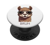 Bruh Llama Meme Llama Divertido PopSockets PopGrip Adhesivo