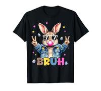 Bruh Meme Día de Pascua Funny Bunny Huevos Adolescentes Niños Niños Hombres Camiseta