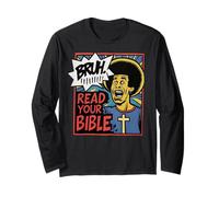 Bruh Meme Lee Tu Biblia Dios Divertido Jesús Cristiano Creyente Manga Larga